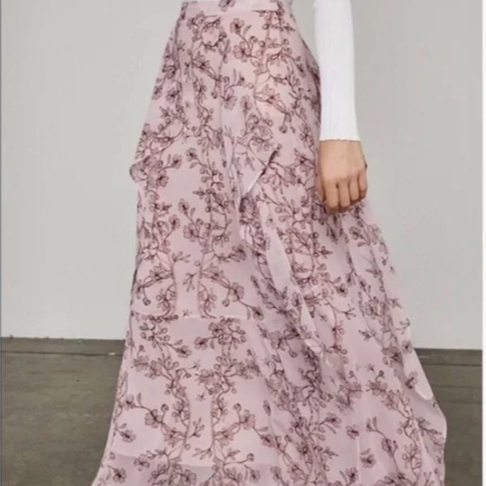 NEW BCBG MAXAZRIA Amalli Drape-front Maxi Skirt